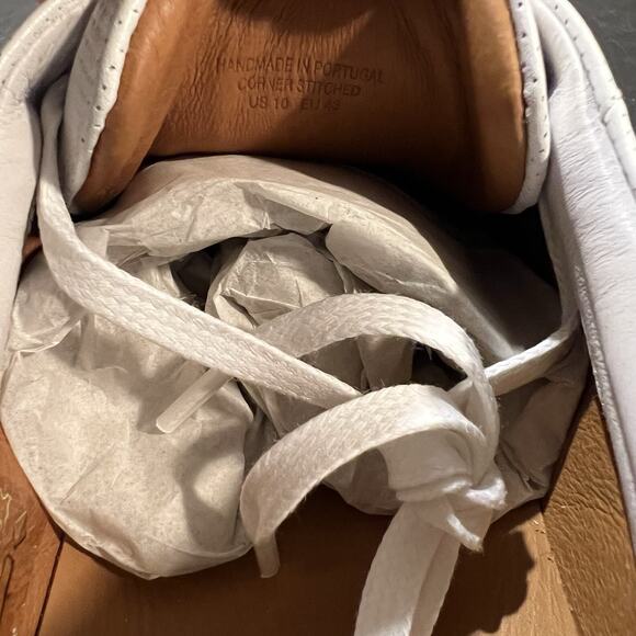 Aether Dalton Sneakers Mens 10 White Leather Casual Lace Up Perforated - Picture 10 of 10